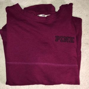 Love pink crewneck sweatshirt